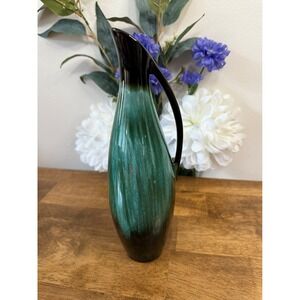 Blue Mountain Pottery Green Drip Glaze Pitcher Vase Canadian Art‎ Pottery BMP